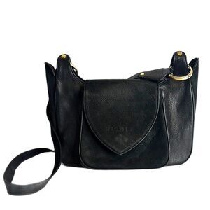 Nicole Black Leather Shoulder Bag purse